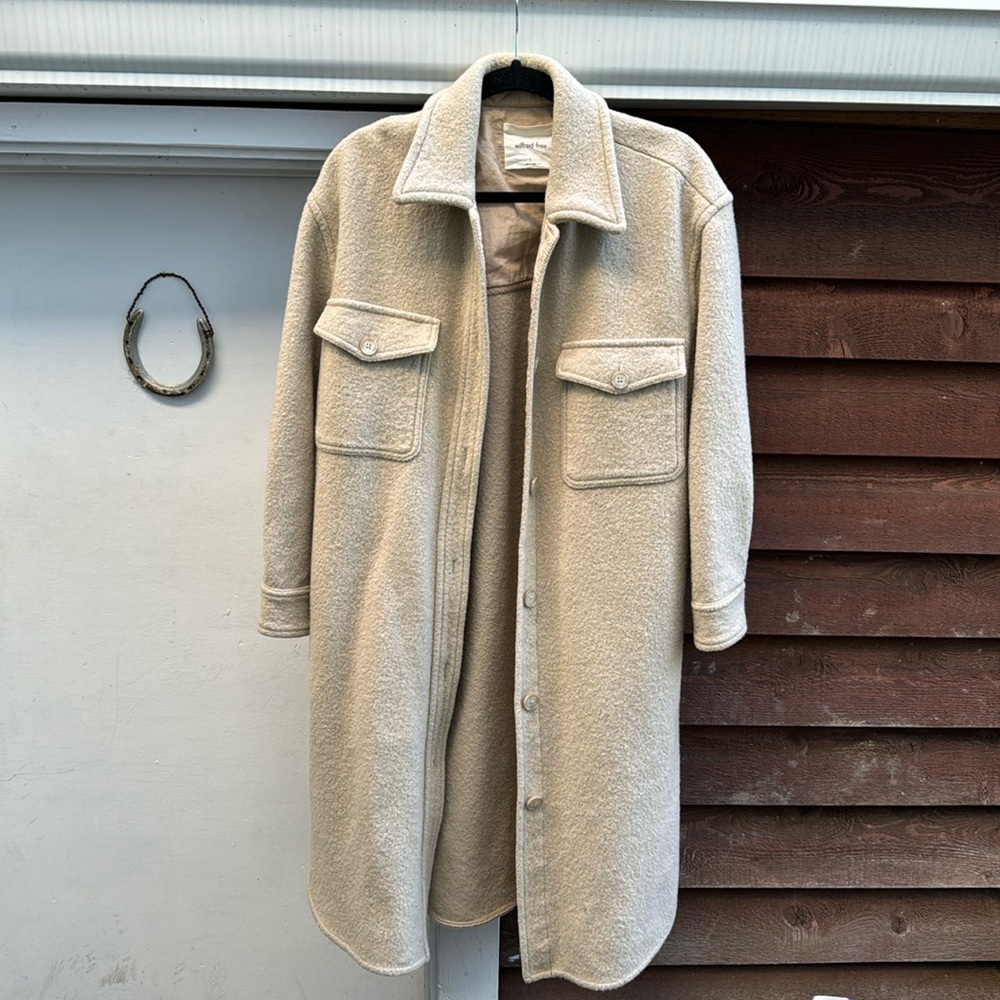 Aritzia Wilfred free Ganna Long Shirt Jacket Shacket